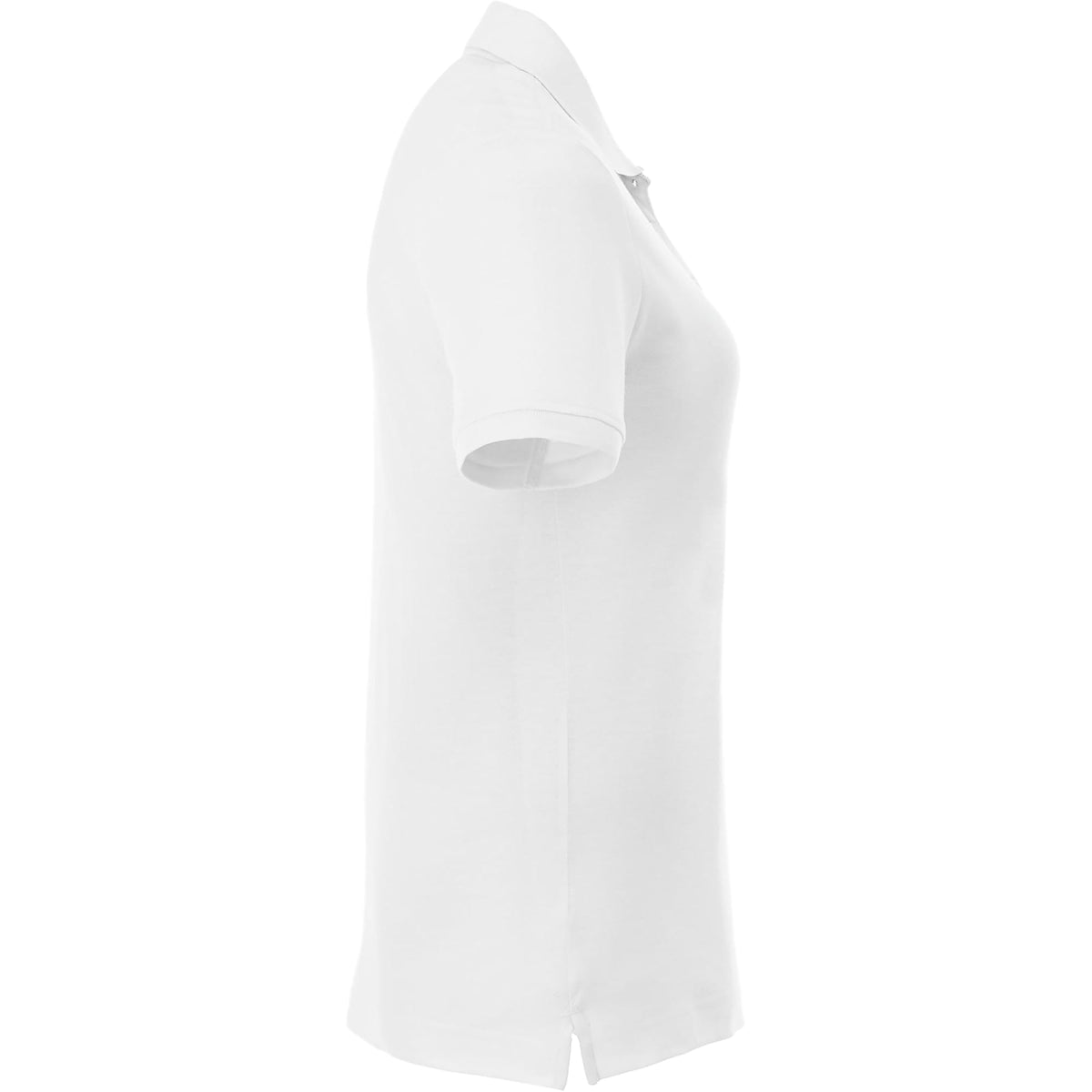 Crandall Poly Cotton Pique Polo for Women Transfer - White - Right Side