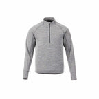 Crane Performance Knit Half Zip with Thumb Holes for Men Embroidery - Heather Charcoal - Front Flat