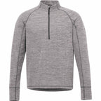 Crane Performance Knit Half Zip with Thumb Holes for Men Embroidery - Heather Charcoal - Front