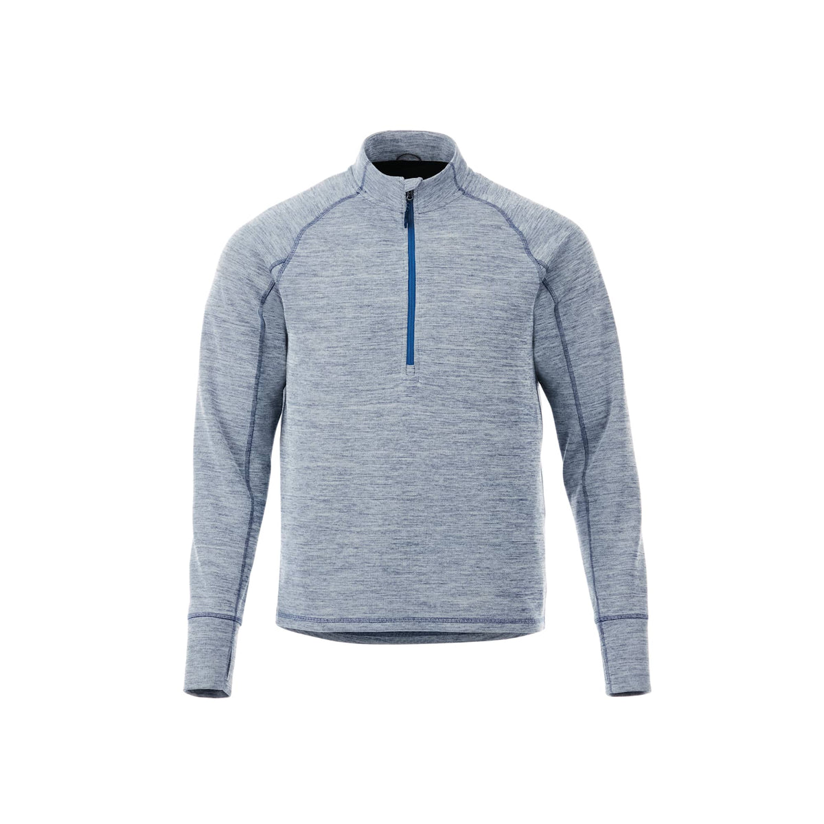 Crane Performance Knit Half Zip with Thumb Holes for Men Embroidery - Invictus Heather - Front Flat