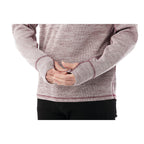Crane Performance Knit Half Zip with Thumb Holes for Men Embroidery - Maroon Heather - On Model