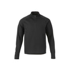 Crane Performance Knit Half Zip with Thumb Holes for Men Transfer - Black - Front Flat