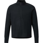 Crane Performance Knit Half Zip with Thumb Holes for Men Transfer - Black - Front