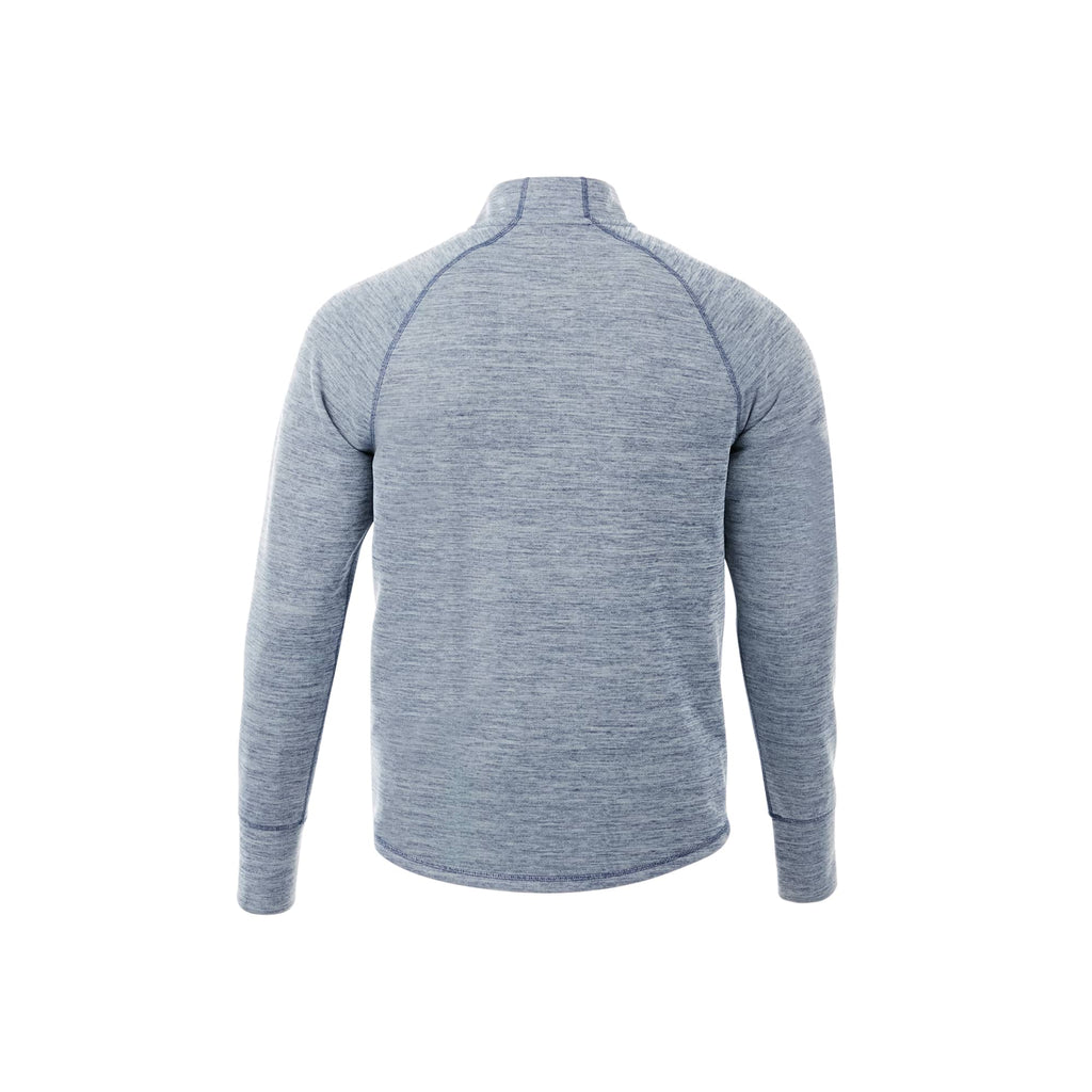 Crane Performance Knit Half Zip with Thumb Holes for Men Transfer - Invictus Heather - Back Flat
