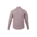 Crane Performance Knit Half Zip with Thumb Holes for Men Transfer - Maroon Heather - Back Flat