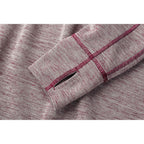 Crane Performance Knit Half Zip with Thumb Holes for Men Transfer - Maroon Heather - Flat