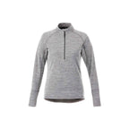 Crane Performance Knit Half Zip with Thumb Holes for Women Transfer - Heather Charcoal - Front Flat 2