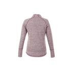 Crane Performance Knit Half Zip with Thumb Holes for Women Transfer - Maroon Heather - Front Flat
