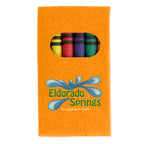 Crayon Set, 6 Piece - Orange - Full Color