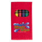 Crayon Set, 6 Piece - Red - Full Color