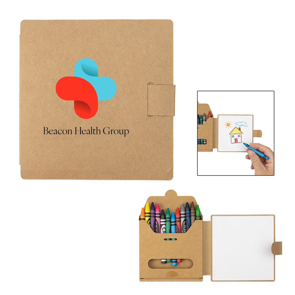 Crayon Set and Notepad - Natural - Full Color