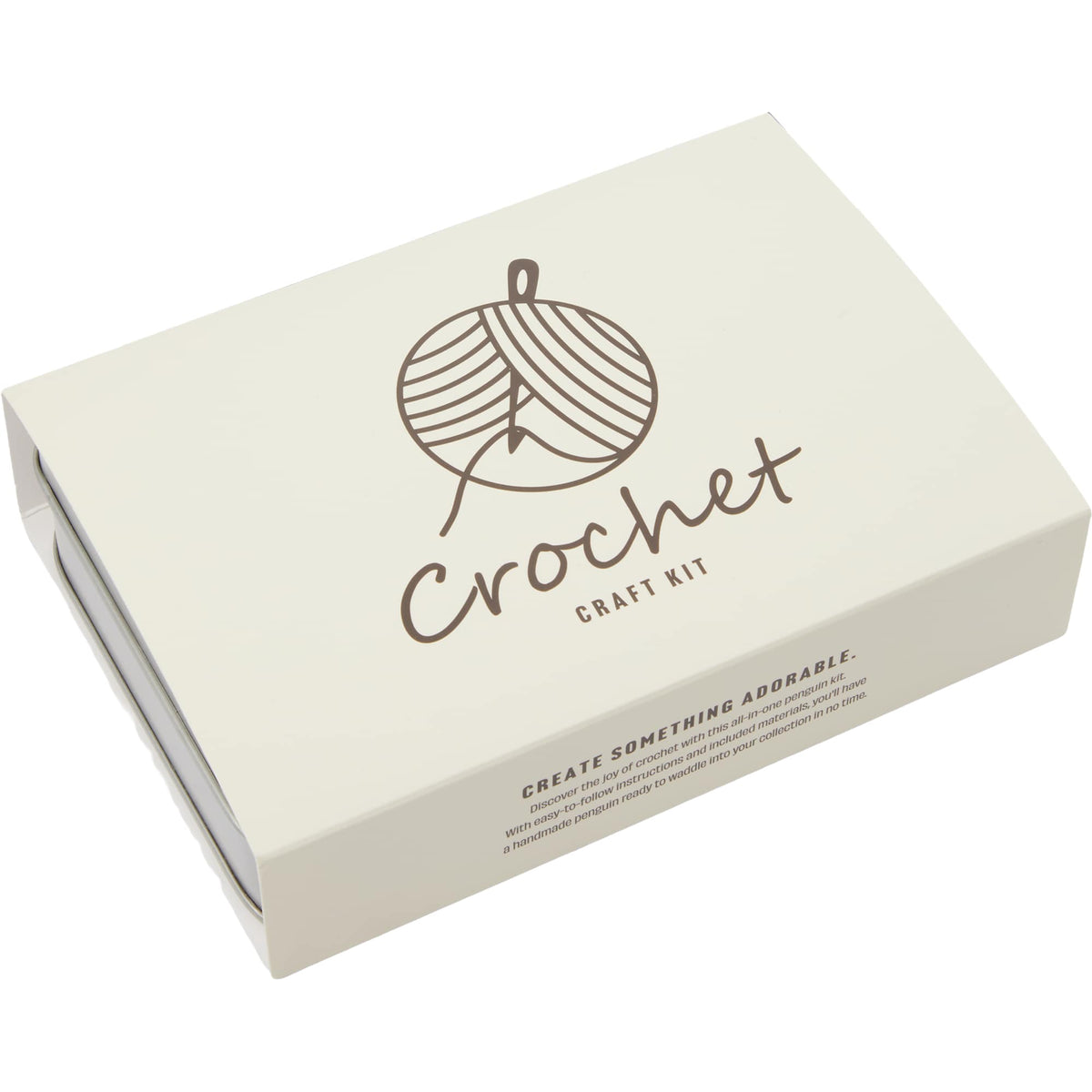 Crochet Kit with Keychain Attachment in a Tin - Black - Packaging