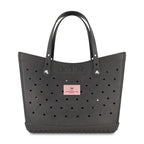 Crocs Classic Tote Bag, Large - Black / Powder Pink - View 1