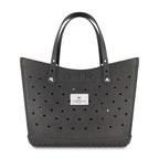 Crocs Classic Tote Bag, Large Laser Engraving - Black-White - View 1