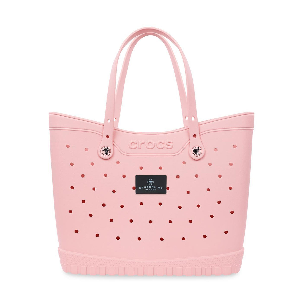 Crocs Classic Tote Bag, Large Laser Engraving - Powder Pink / Black - View 1