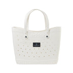 Crocs Classic Tote Bag, Large Laser Engraving - White/Black - View 1
