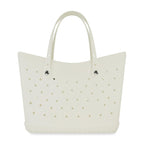 Crocs Classic Tote Bag, Large - White/Black - View 2