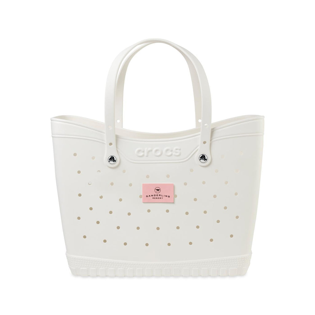 Crocs Classic Tote Bag, Large - White / Powder Pink - View 1