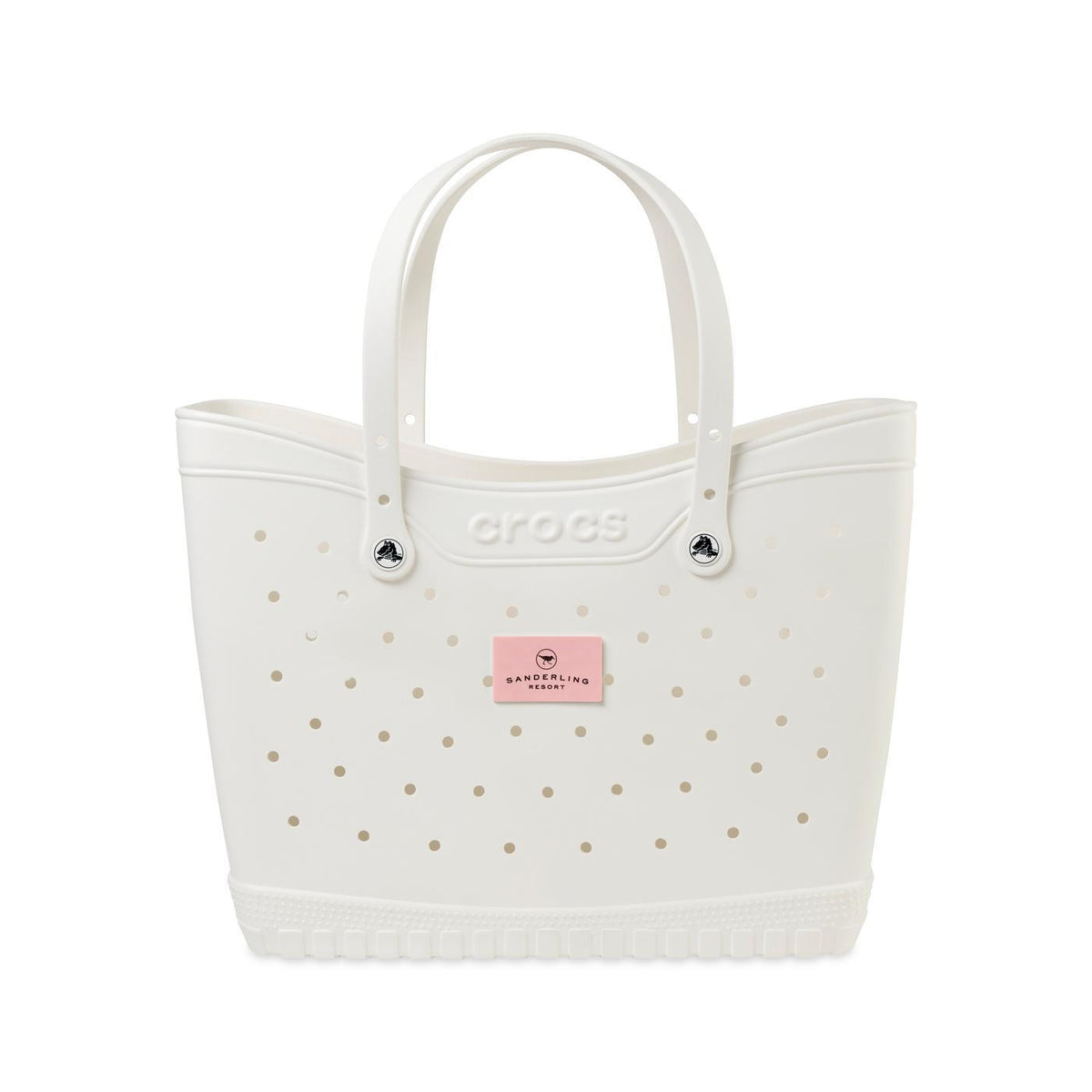 Crocs Classic Tote Bag, Large - White / Powder Pink - View 1