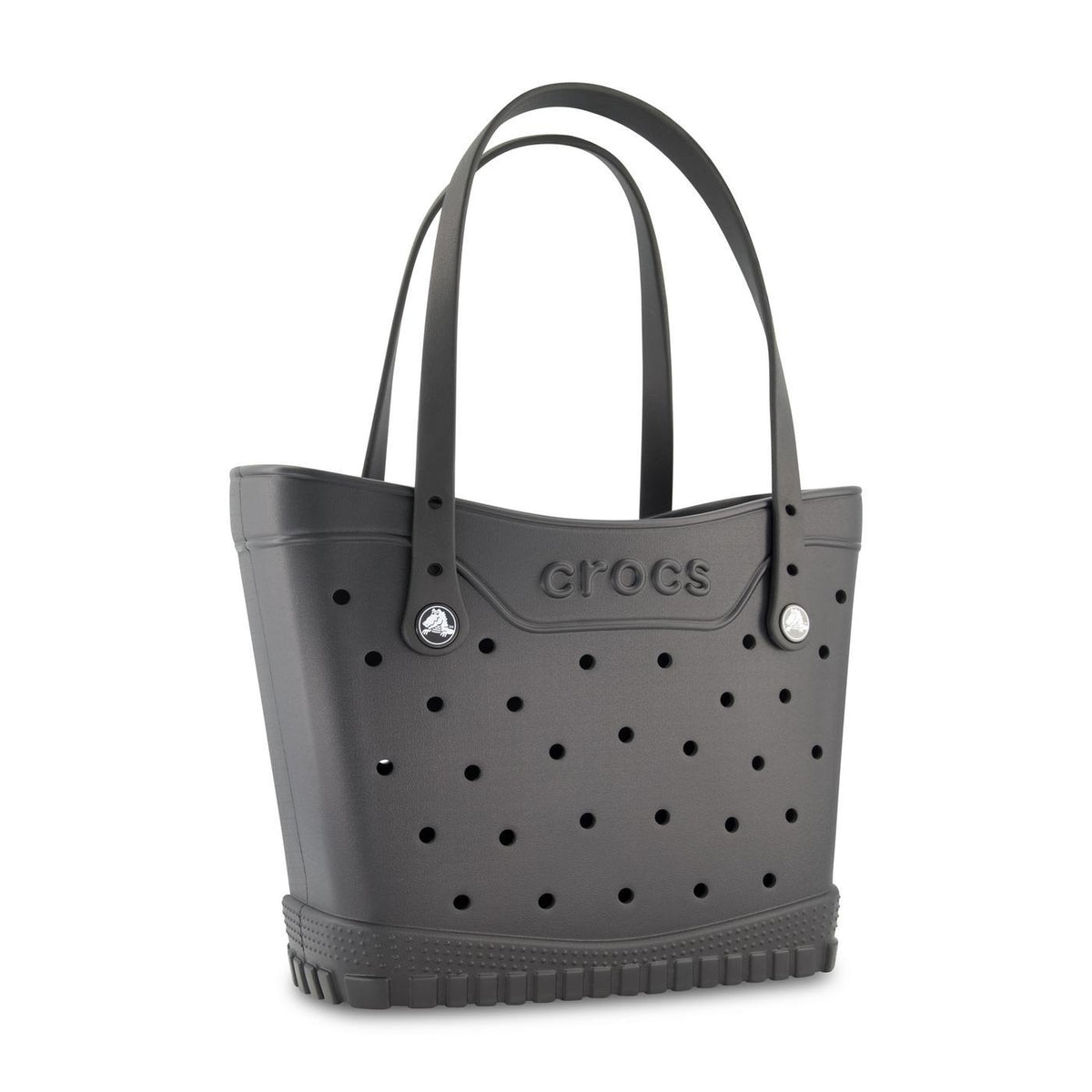 Crocs Classic Tote Bag, Medium Laser Engraving - Black / Powder Pink - View 3