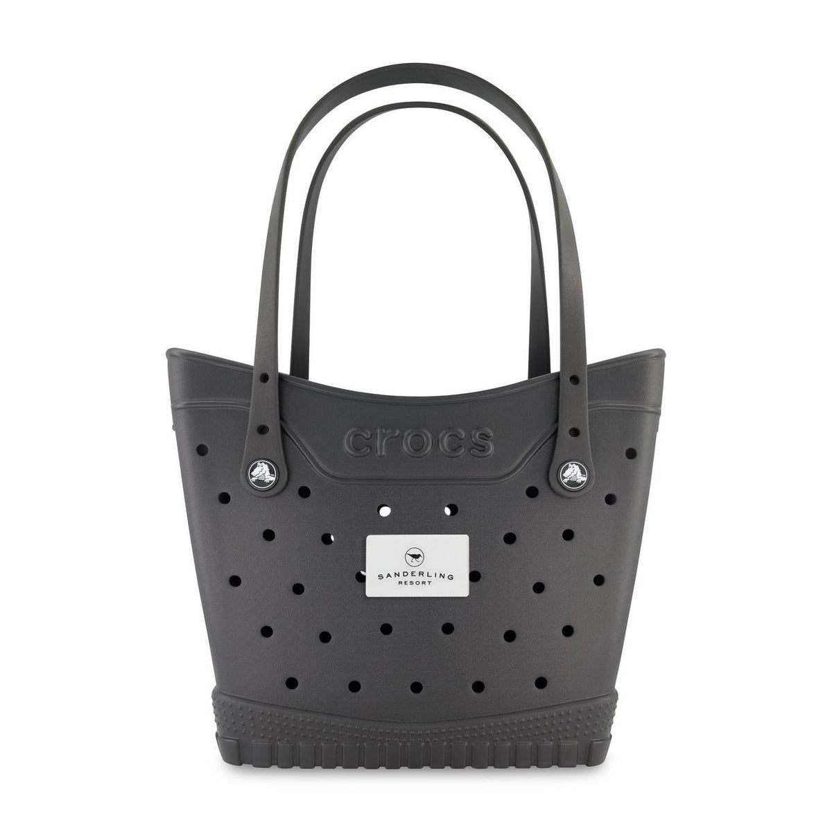 Crocs Classic Tote Bag, Medium Laser Engraving - Black-White - View 1