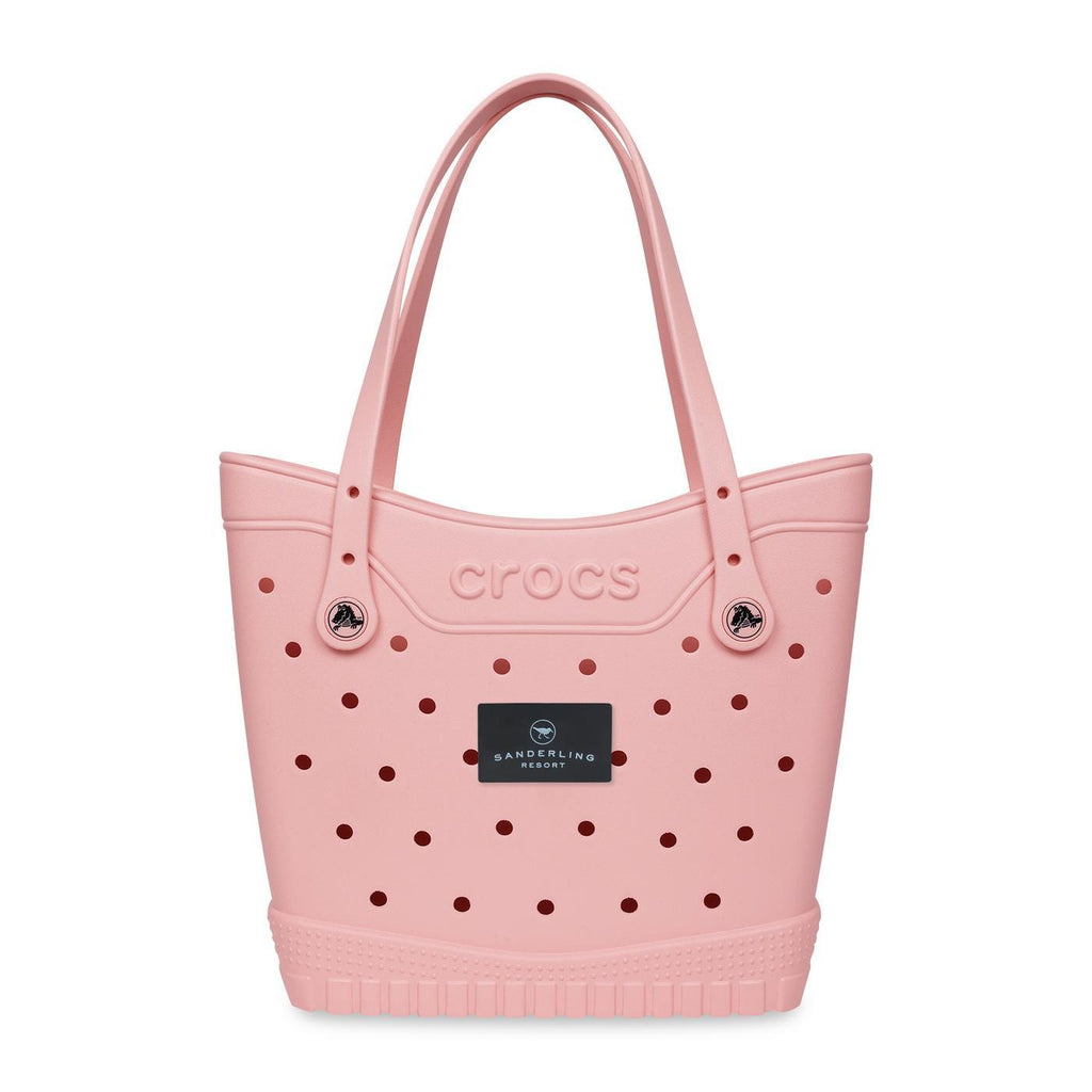 Crocs Classic Tote Bag, Medium Laser Engraving - Powder Pink / Black - View 1