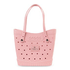 Crocs Classic Tote Bag, Medium Laser Engraving - Powder Pink - View 1