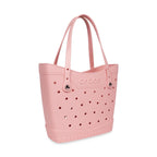 Crocs Classic Tote Bag, Medium Laser Engraving - Powder Pink - View 3