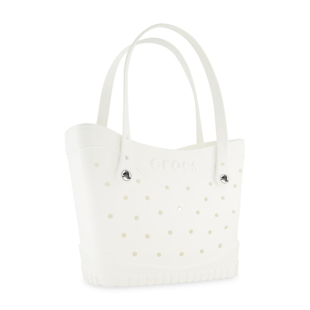 Crocs Classic Tote Bag, Medium Laser Engraving - White / Powder Pink - View 3
