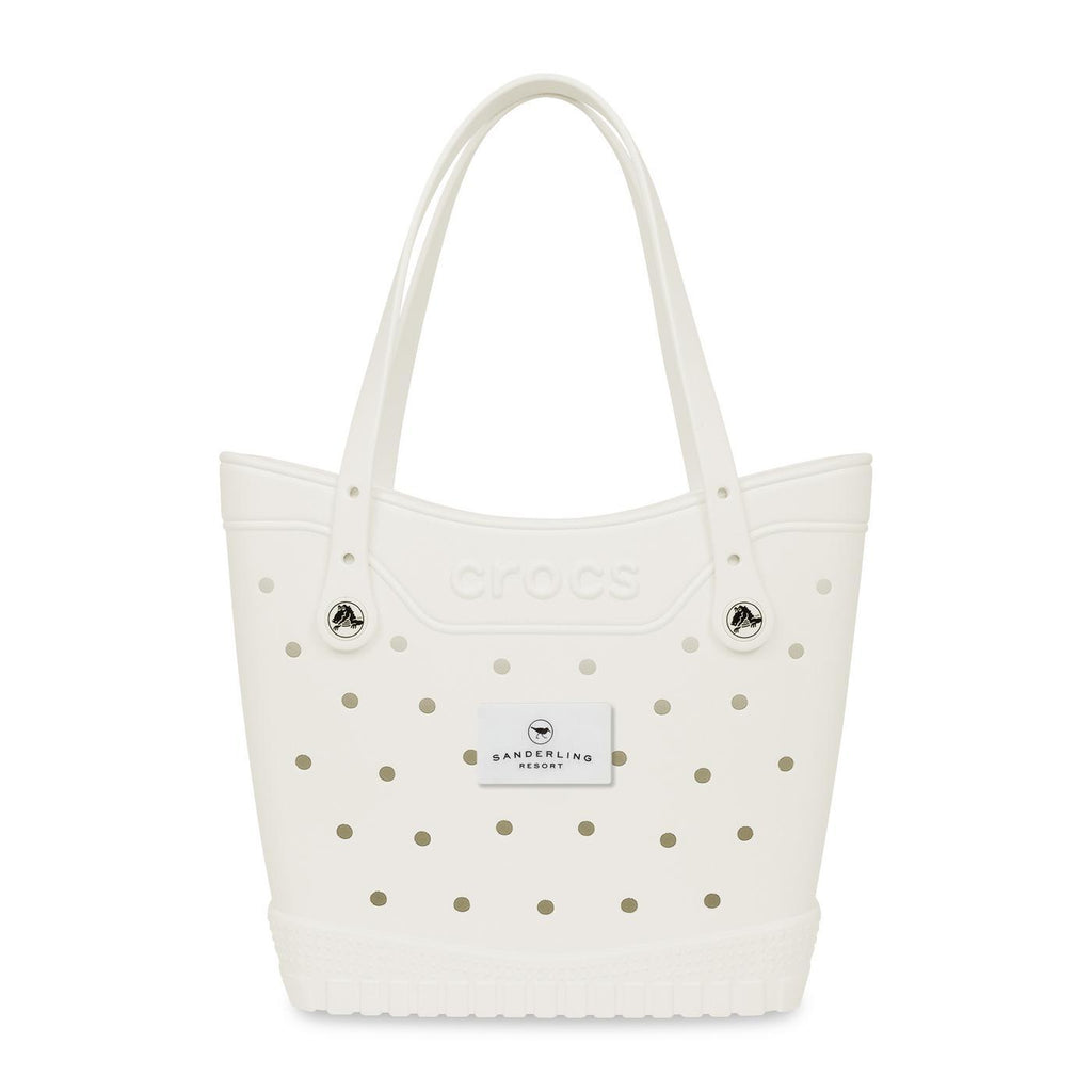 Crocs Classic Tote Bag, Medium Laser Engraving - White - View 1