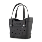 Crocs Classic Tote Bag, Small Laser Engraving - Black / Powder Pink - View 4