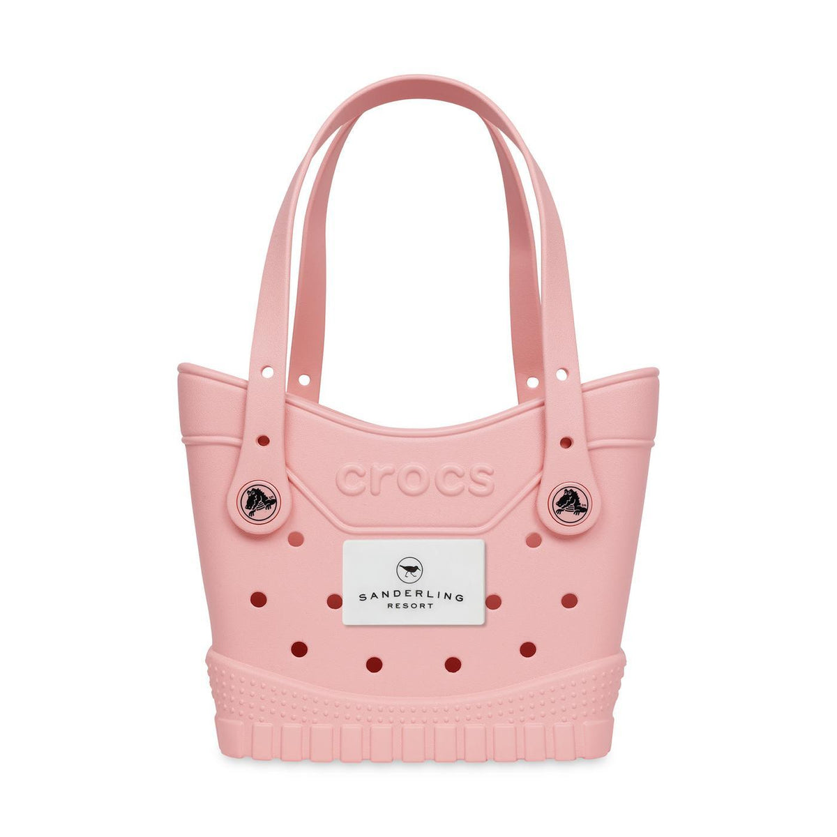 Crocs Classic Tote Bag, Small Laser Engraving - Powder Pink / White - View 1