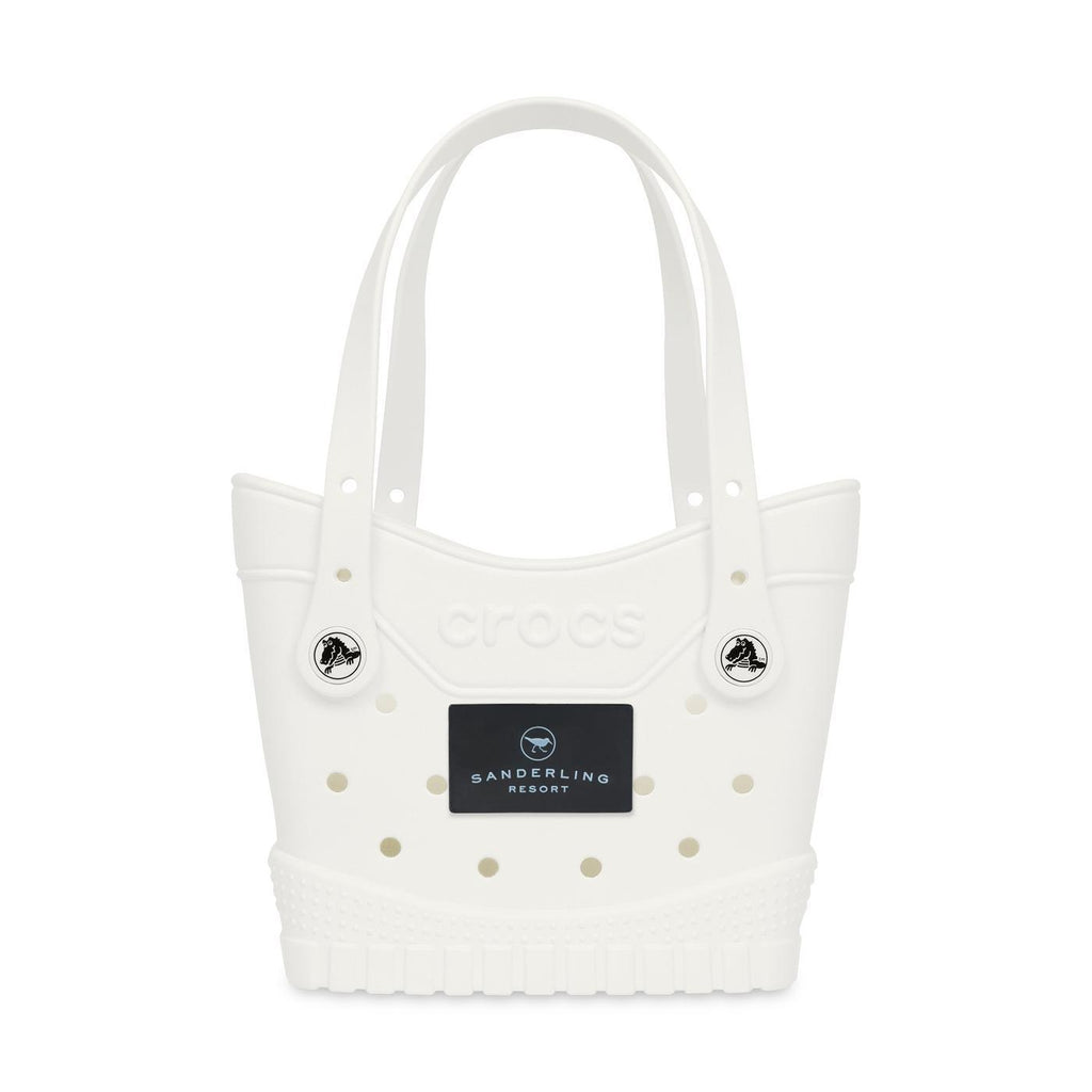 Crocs Classic Tote Bag, Small Laser Engraving - White/Black - View 1