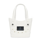 Crocs Classic Tote Bag, Small Laser Engraving - White/Black - View 1