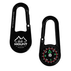 Croft Carabiner with Compass - Black - Pad Print