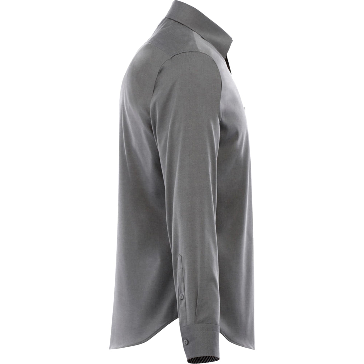 Cromwell Iron Free Oxford Shirt for Men Embroidery - Grey Storm - Right Side