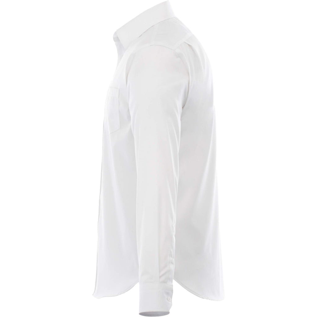 Cromwell Iron Free Oxford Shirt for Men Embroidery - White - Left Side