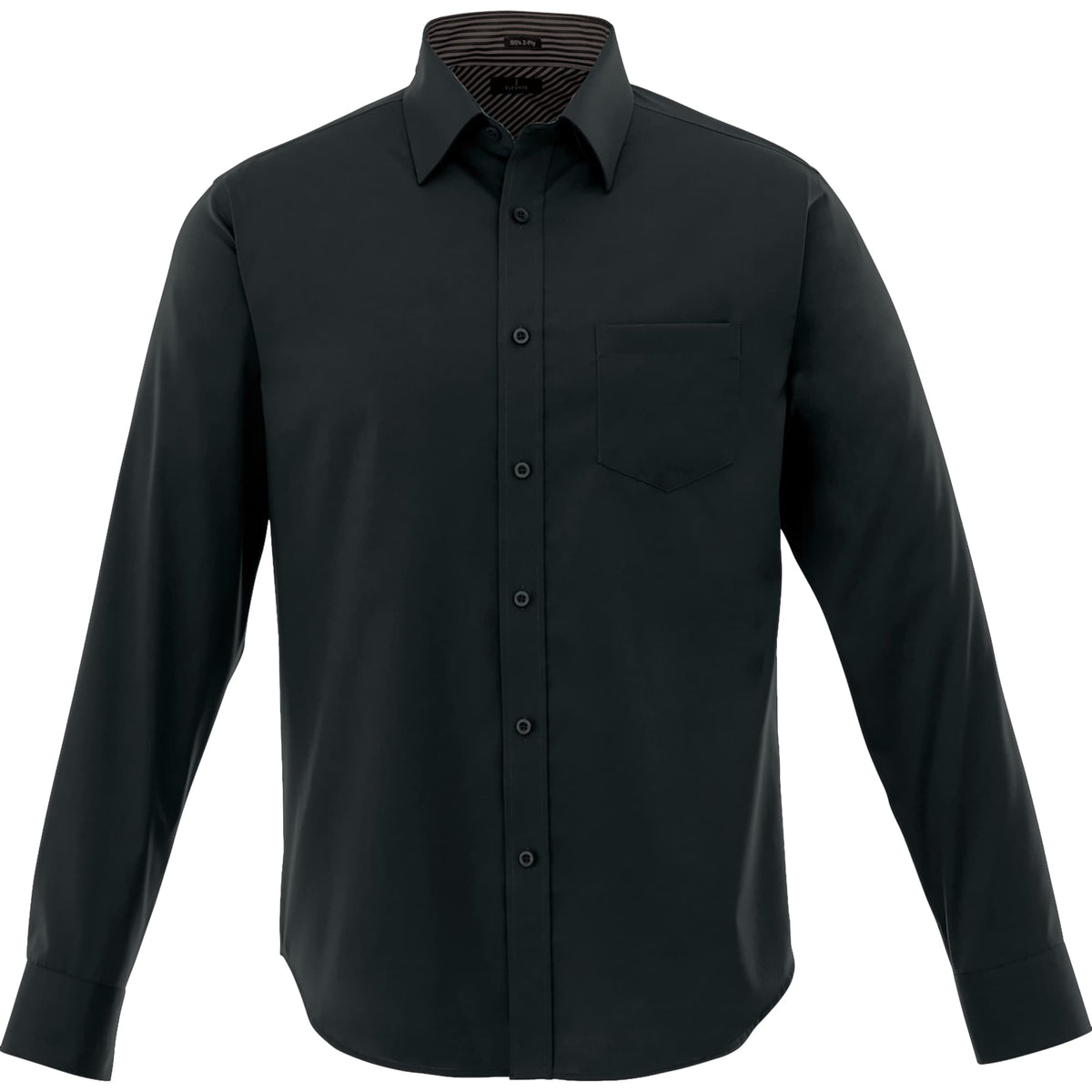 Cromwell Iron Free Oxford Shirt for Men Transfer - Black - Front Flat