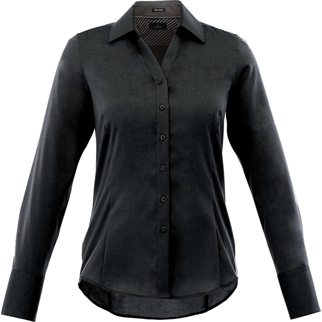 Cromwell Iron Free Oxford Shirt for Women Transfer - Black - Front Flat