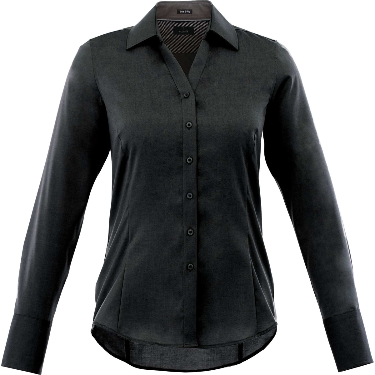 Cromwell Iron Free Oxford Shirt for Women Transfer - Black - Front Flat