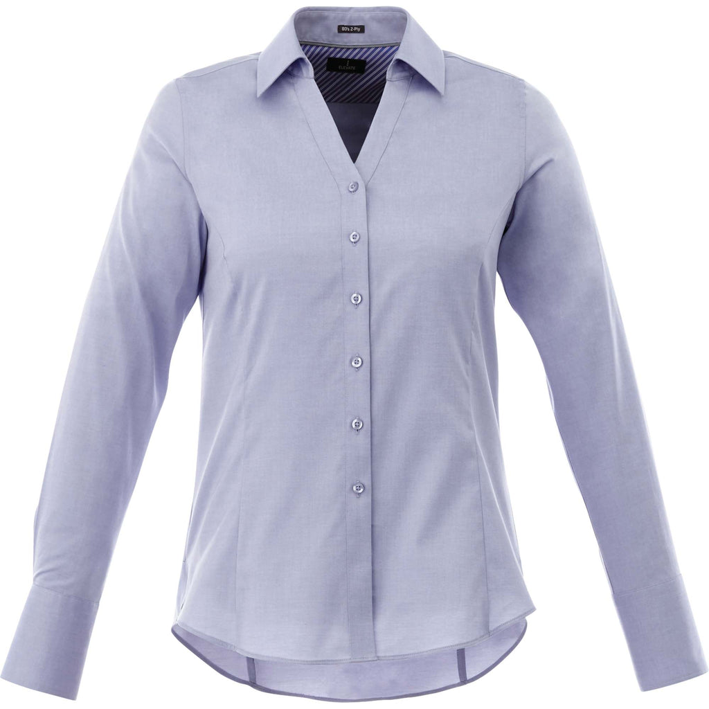 Cromwell Iron Free Oxford Shirt for Women Transfer - China Blue - Front Flat