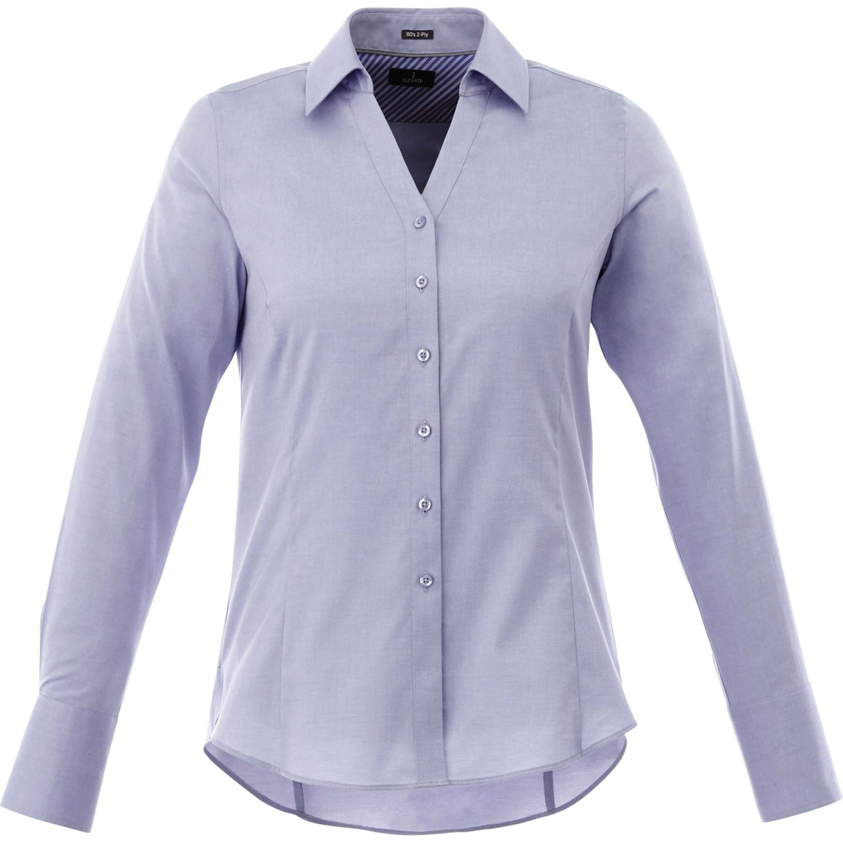 Cromwell Iron Free Oxford Shirt for Women Transfer - China Blue - Front Flat