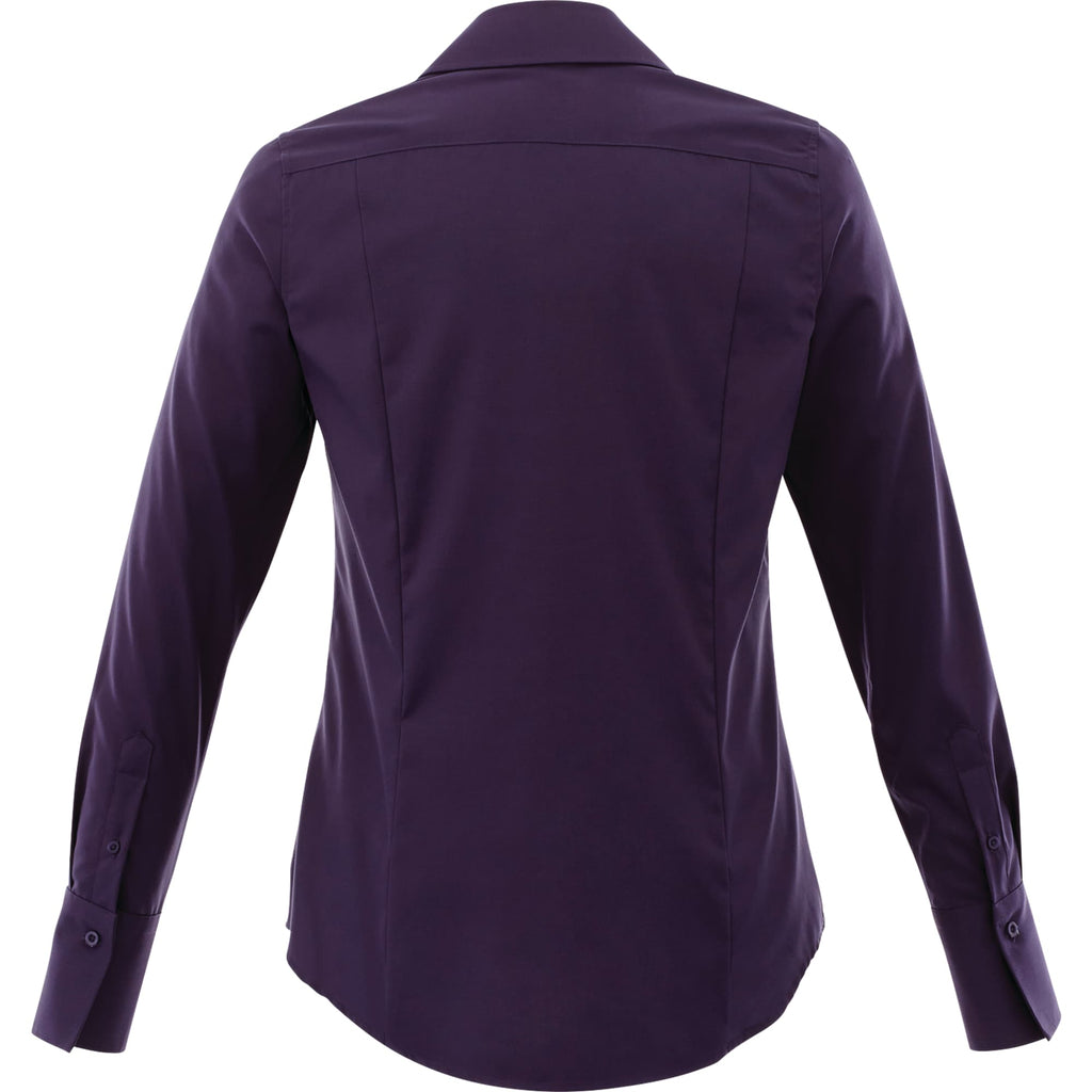 Cromwell Iron Free Oxford Shirt for Women Transfer - Dark Plum - Flat
