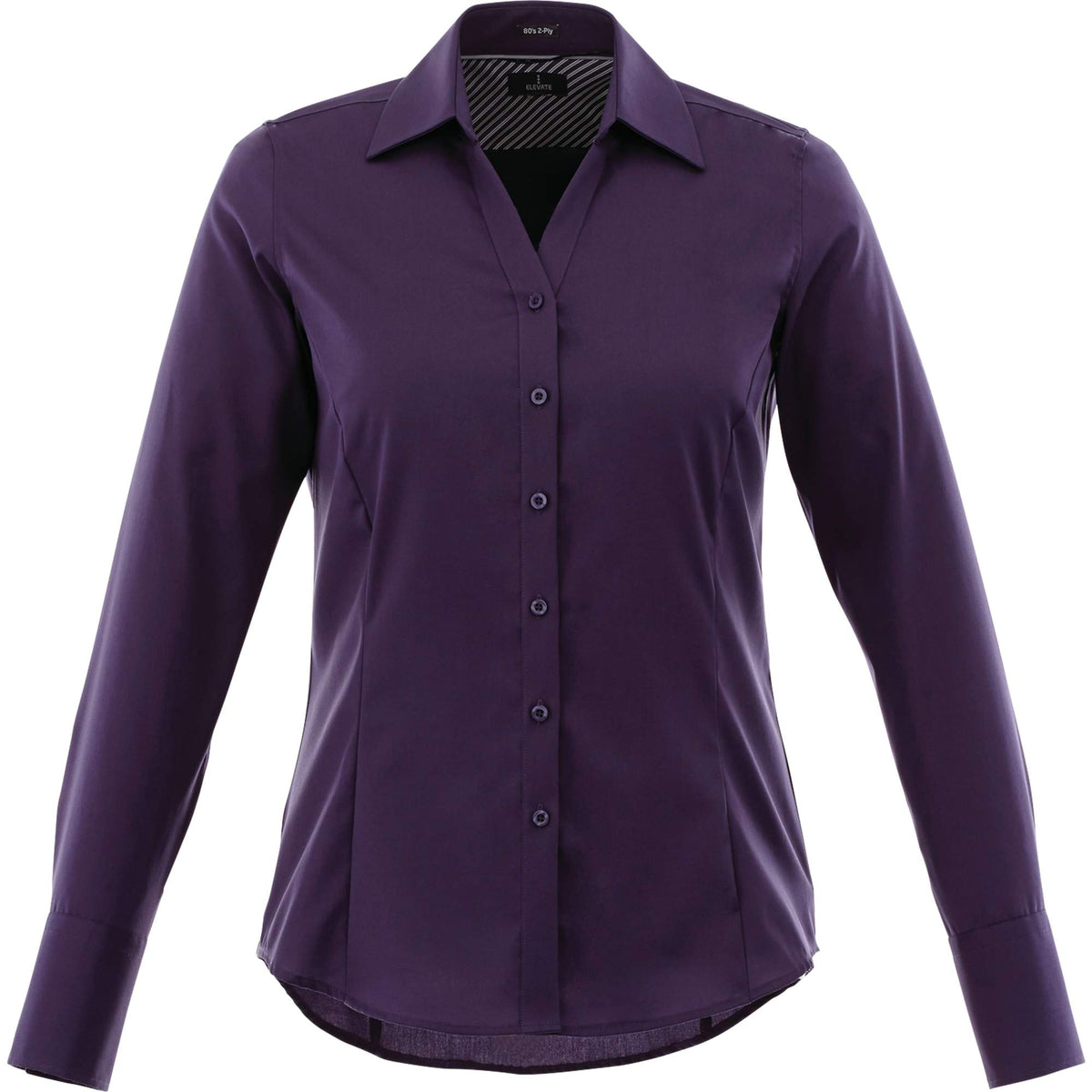 Cromwell Iron Free Oxford Shirt for Women Transfer - Dark Plum - Front Flat