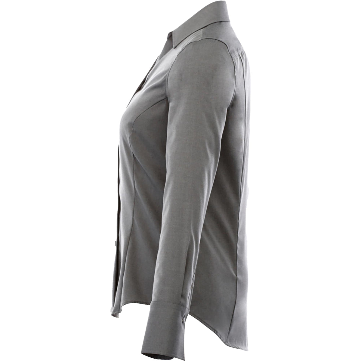 Cromwell Iron Free Oxford Shirt for Women Transfer - Grey Storm - Left Side