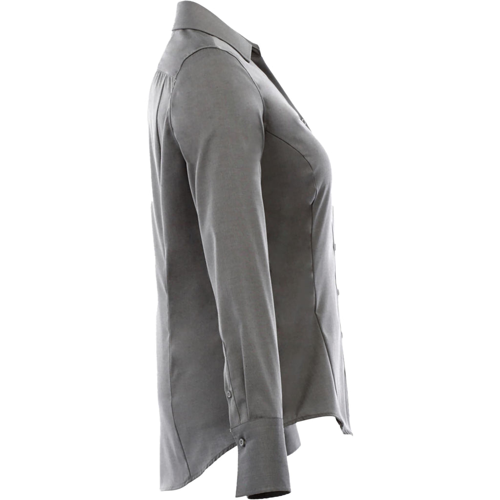 Cromwell Iron Free Oxford Shirt for Women Transfer - Grey Storm - Right Side