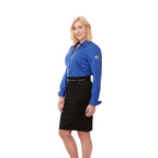 Cromwell Iron Free Oxford Shirt for Women Transfer - New Royal - On Model