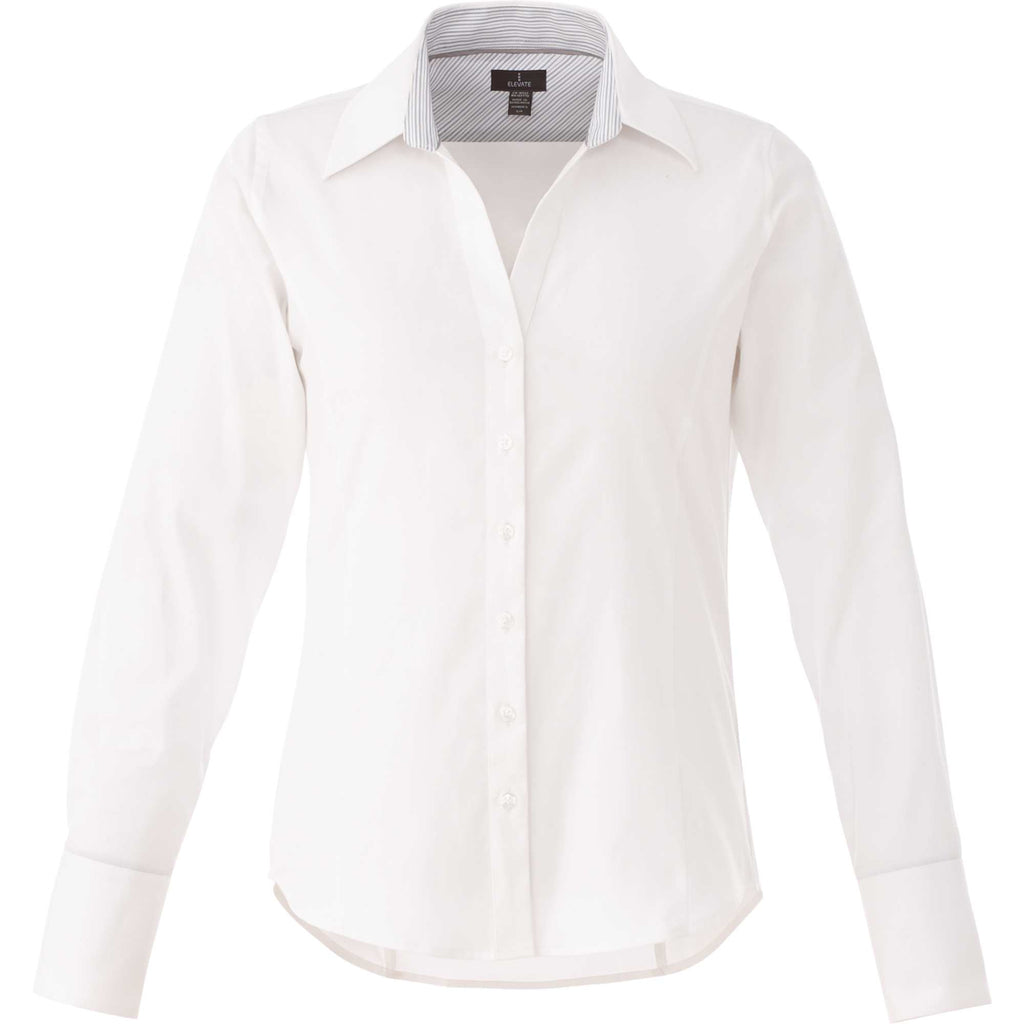 Cromwell Iron Free Oxford Shirt for Women Transfer - White - Back Flat 3