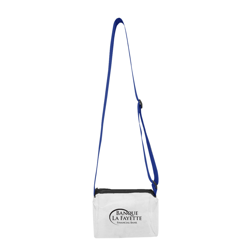 Crossbody Bag, Clear - Blue - Silk Screen