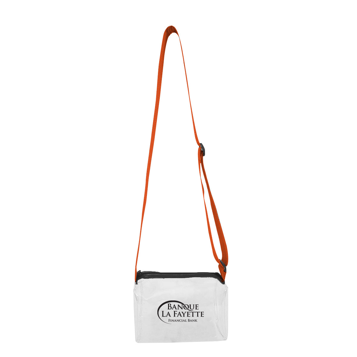 Crossbody Bag, Clear - Orange - Silk Screen